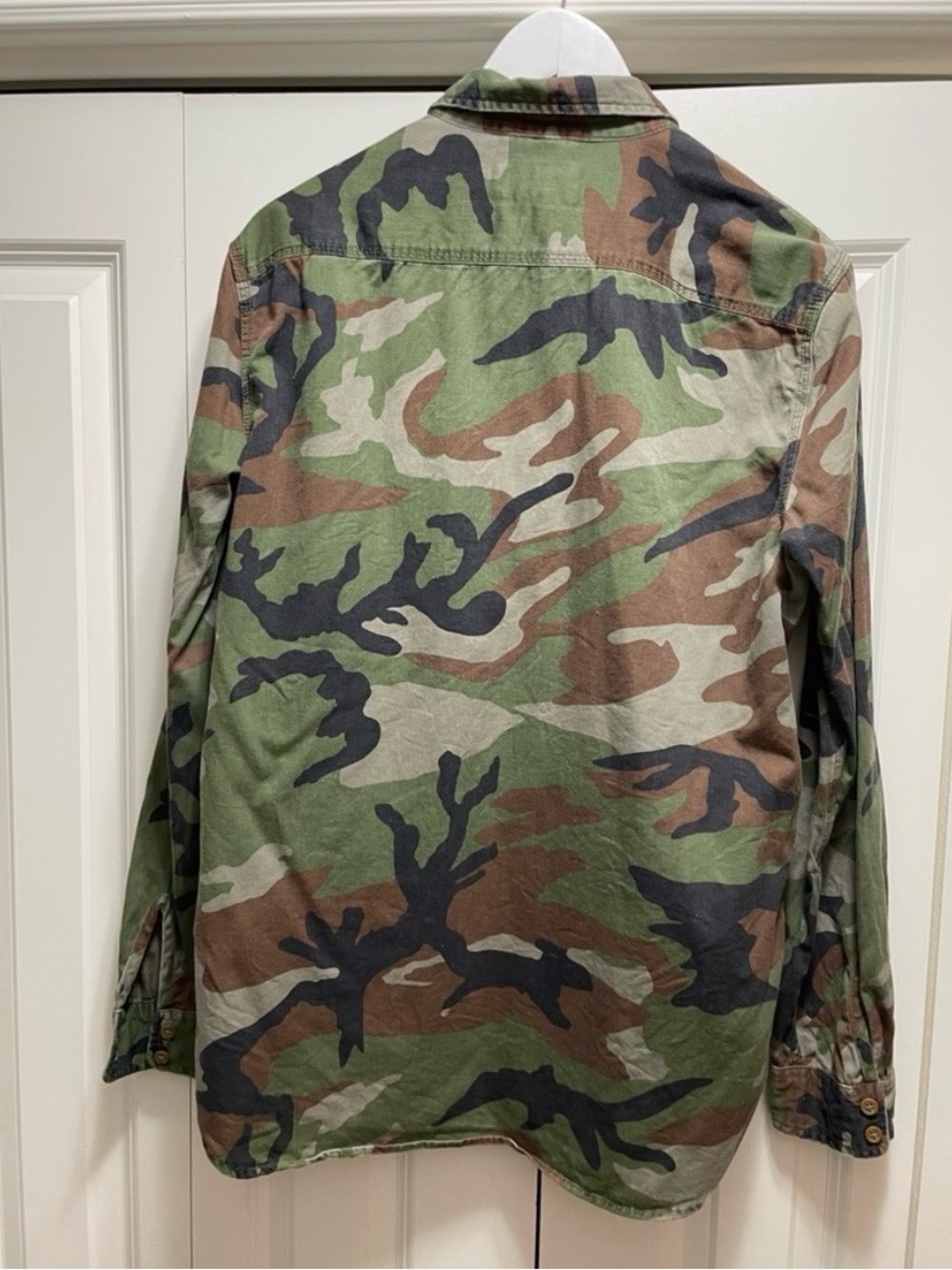 Ralph Lauren Camo Button-Down Shirt Jacket in Green Brown Black